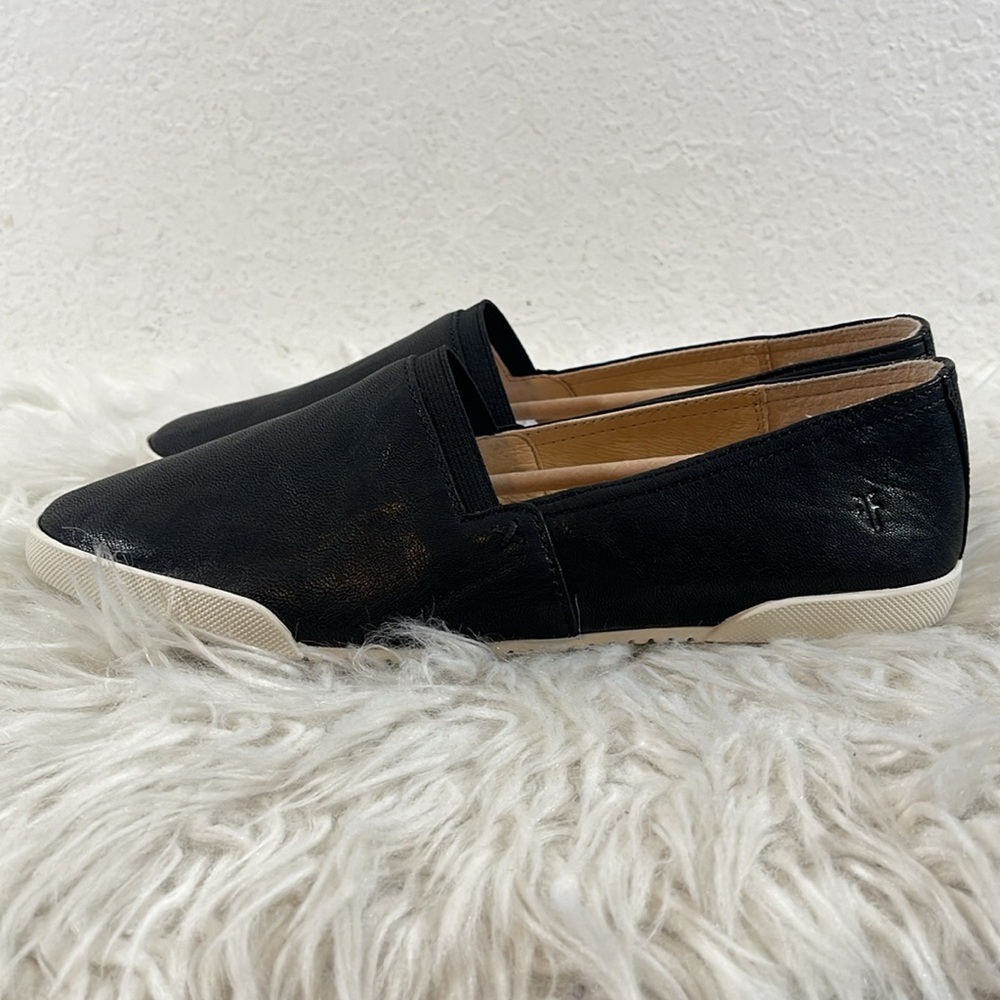 FRYE Women's Melanie Slip On Leather Sneakers Black Size 9 NEW - Picture 4 of 14